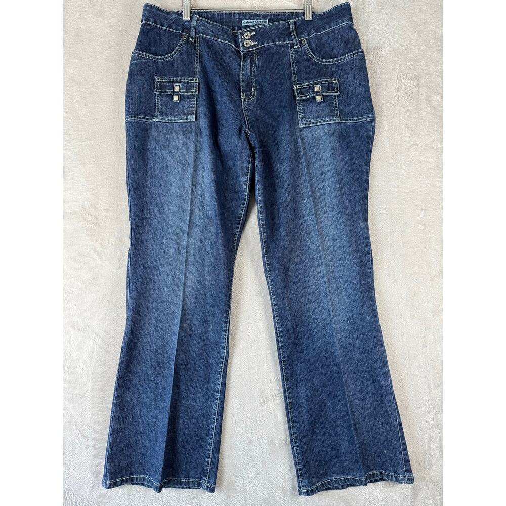 Vintage Y2K Original Threads Jeans Size 18 40x32 Stretch Comfort High Rise Blue